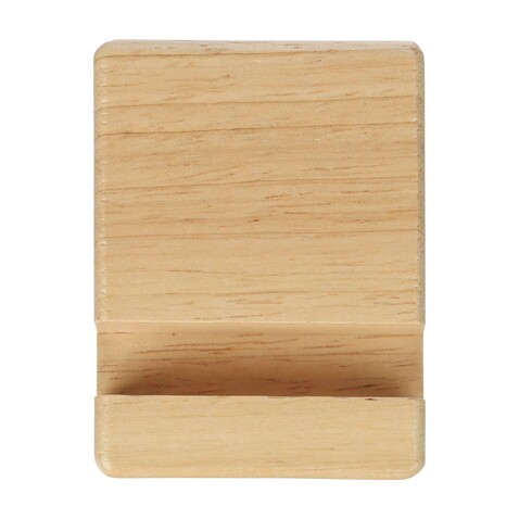 Telefonhalter Nyla | Recyceltes Holz – Braun bedrucken, Art.-Nr. 011999999_1513380