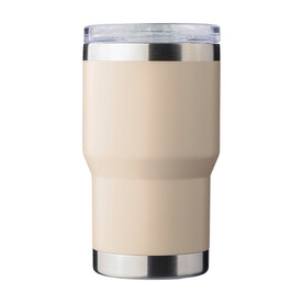 Reise-Thermobecher Ayen | Recycelter Edelstahl | 350 ml | Keramikbeschichtung – beige bedrucken, Art.-Nr. 357999999_1267375