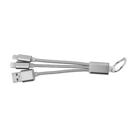 Ladekabel Alvin | 3-in-1 – Silber bedrucken, Art.-Nr. 032999999_9215 Ladekabel Alvin | 3-in-1 – Silber bedrucken, Art.-Nr. 032999999_9215