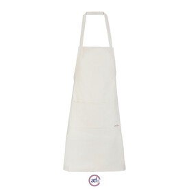 TANGUY bib apron - Natural bedrucken, Art.-Nr. A04331-NA-M