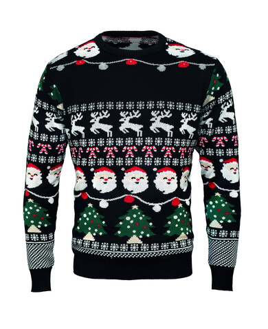 Weihnachts-LED-Pullover L/XL - Schwarz bedrucken, Art.-Nr. CX1554-03 Weihnachts-LED-Pullover L/XL - Schwarz bedrucken, Art.-Nr. CX1554-03