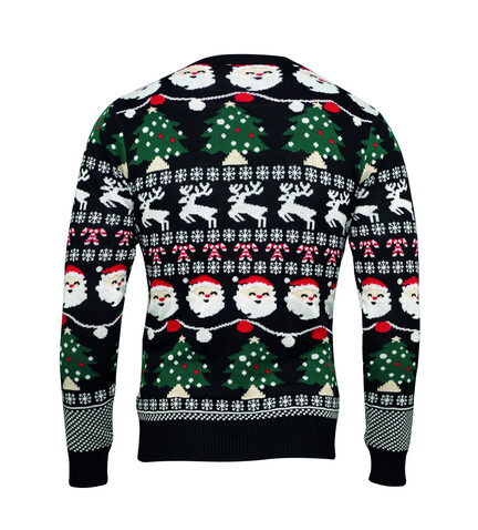 Weihnachts-LED-Pullover L/XL - Schwarz bedrucken, Art.-Nr. CX1554-03 Weihnachts-LED-Pullover L/XL - Schwarz bedrucken, Art.-Nr. CX1554-03
