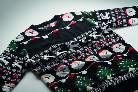 Weihnachts-LED-Pullover L/XL - Schwarz bedrucken, Art.-Nr. CX1554-03 Weihnachts-LED-Pullover L/XL - Schwarz bedrucken, Art.-Nr. CX1554-03