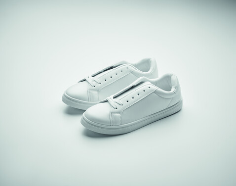 Sneakers aus PU Gr. 38 - Weiß bedrucken, Art.-Nr. MO2038-06