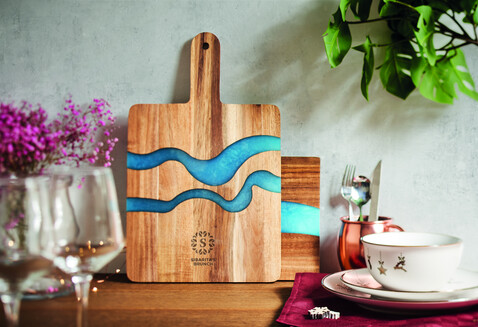 Servierbrett Akazienholz - Holz bedrucken, Art.-Nr. MO2099-40 Servierbrett Akazienholz - Holz bedrucken, Art.-Nr. MO2099-40