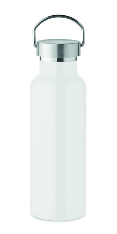 Doppelwandige Flasche 500 ml - Weiß bedrucken, Art.-Nr. MO2107-06 Doppelwandige Flasche 500 ml - Weiß bedrucken, Art.-Nr. MO2107-06
