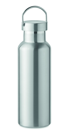 Doppelwandige Flasche 500 ml - Mattsilber bedrucken, Art.-Nr. MO2107-16