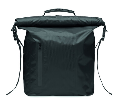 Rolltop-Tasche RPET - Schwarz bedrucken, Art.-Nr. MO2181-03