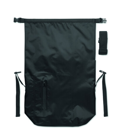 Rolltop-Tasche RPET - Schwarz bedrucken, Art.-Nr. MO2181-03