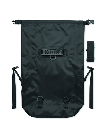 Rolltop-Tasche RPET - Schwarz bedrucken, Art.-Nr. MO2181-03