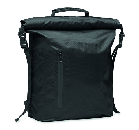 Rolltop-Tasche RPET - Schwarz bedrucken, Art.-Nr. MO2181-03