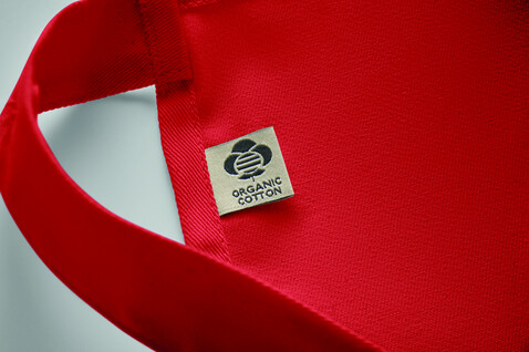 Küchenschürze Organic Cotton - Rot bedrucken, Art.-Nr. MO2249-05