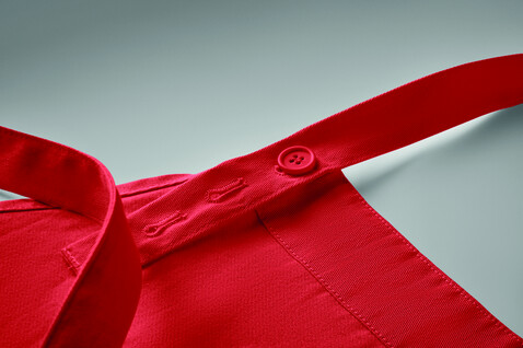 Küchenschürze Organic Cotton - Rot bedrucken, Art.-Nr. MO2249-05