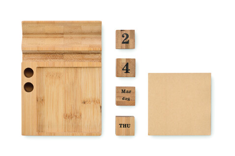 Tischkalender Bambus - Holz bedrucken, Art.-Nr. MO2250-40