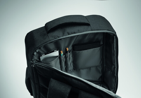 15" Laptop-Rucksack - Schwarz bedrucken, Art.-Nr. MO2305-03 15" Laptop-Rucksack - Schwarz bedrucken, Art.-Nr. MO2305-03