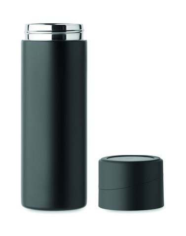 Doppelwandige Flasche 420 ml - Schwarz bedrucken, Art.-Nr. MO2308-03 Doppelwandige Flasche 420 ml - Schwarz bedrucken, Art.-Nr. MO2308-03