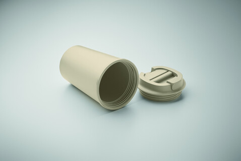 Doppelwandiger Becher 350 ml - Beige bedrucken, Art.-Nr. MO2310-13 Doppelwandiger Becher 350 ml - Beige bedrucken, Art.-Nr. MO2310-13