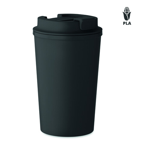 Doppelwandiger Becher 350 ml - Schwarz bedrucken, Art.-Nr. MO2310-03