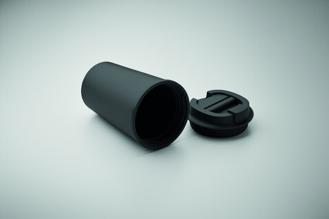 Doppelwandiger Becher 350 ml - Schwarz bedrucken, Art.-Nr. MO2310-03