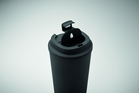 Doppelwandiger Becher 350 ml - Schwarz bedrucken, Art.-Nr. MO2310-03