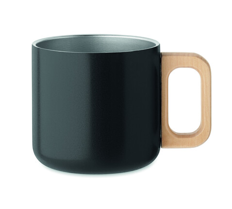 Doppelwandiger Becher 350 ml - Schwarz bedrucken, Art.-Nr. MO2325-03 Doppelwandiger Becher 350 ml - Schwarz bedrucken, Art.-Nr. MO2325-03