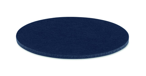 Runder Untersetzer RPET - Blau bedrucken, Art.-Nr. MO2356-04