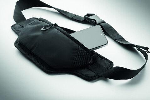 Gürteltasche 420D-Nylon - Schwarz bedrucken, Art.-Nr. MO2392-03