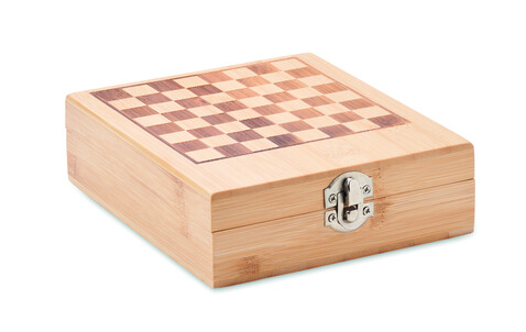 Weinset mit Schachspiel - Holz bedrucken, Art.-Nr. MO2393-40 Weinset mit Schachspiel - Holz bedrucken, Art.-Nr. MO2393-40
