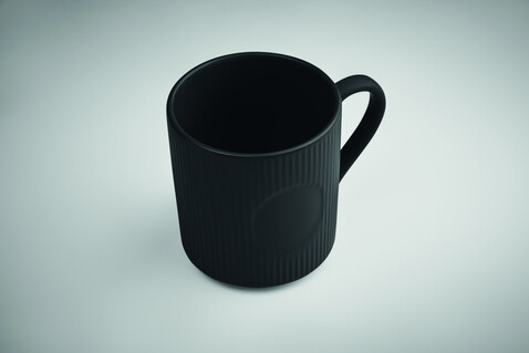 Keramikbecher matt 340ml - Schwarz bedrucken, Art.-Nr. MO2397-03