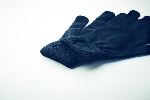 Gestrickte Handschuhe RPET - Marineblau bedrucken, Art.-Nr. MO2399-85