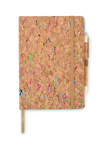 DIN A5 Notizbuch Kork - Beige bedrucken, Art.-Nr. MO2414-13