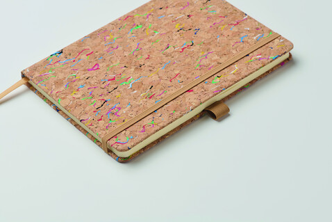 DIN A5 Notizbuch Kork - Beige bedrucken, Art.-Nr. MO2414-13