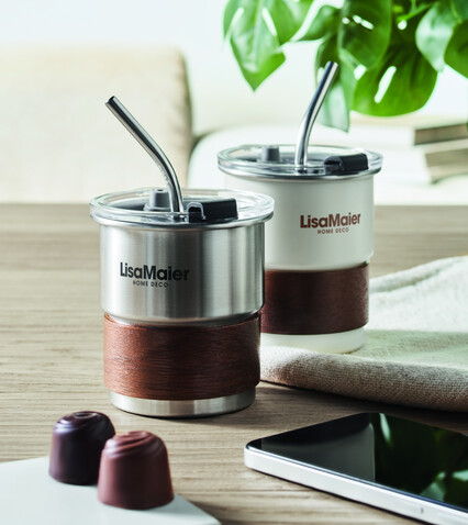 Einwandiger Becher 260 ml - Mattsilber bedrucken, Art.-Nr. MO2423-16 Einwandiger Becher 260 ml - Mattsilber bedrucken, Art.-Nr. MO2423-16