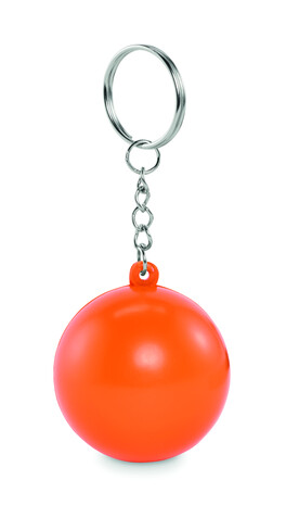 Schlüsselring Kugelform PU - Orange bedrucken, Art.-Nr. MO2454-10
