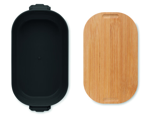 Lunchbox PP 700 ml - Schwarz bedrucken, Art.-Nr. MO2459-03