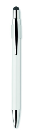 Druckkugelschreiber mit Stylus - Weiß bedrucken, Art.-Nr. MO2488-06 Druckkugelschreiber mit Stylus - Weiß bedrucken, Art.-Nr. MO2488-06