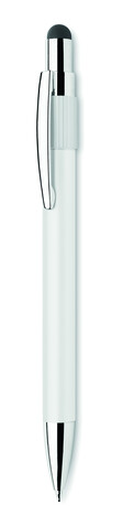 Druckkugelschreiber mit Stylus - Weiß bedrucken, Art.-Nr. MO2488-06 Druckkugelschreiber mit Stylus - Weiß bedrucken, Art.-Nr. MO2488-06