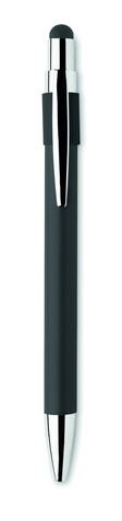 Druckkugelschreiber mit Stylus - Schwarz bedrucken, Art.-Nr. MO2488-03 Druckkugelschreiber mit Stylus - Schwarz bedrucken, Art.-Nr. MO2488-03