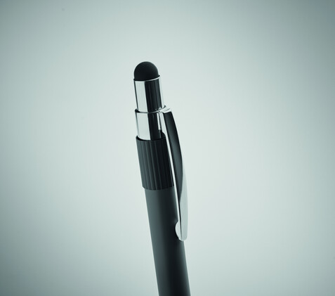 Druckkugelschreiber mit Stylus - Schwarz bedrucken, Art.-Nr. MO2488-03 Druckkugelschreiber mit Stylus - Schwarz bedrucken, Art.-Nr. MO2488-03