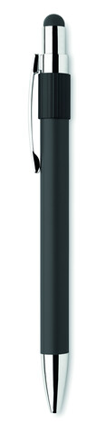 Druckkugelschreiber mit Stylus - Schwarz bedrucken, Art.-Nr. MO2488-03 Druckkugelschreiber mit Stylus - Schwarz bedrucken, Art.-Nr. MO2488-03