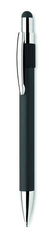 Druckkugelschreiber mit Stylus - Schwarz bedrucken, Art.-Nr. MO2488-03 Druckkugelschreiber mit Stylus - Schwarz bedrucken, Art.-Nr. MO2488-03