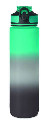 Sport-Trinkflasche RPET 1L - Schwarz/Blau bedrucken, Art.-Nr. MO2489-81 Sport-Trinkflasche RPET 1L - Schwarz/Blau bedrucken, Art.-Nr. MO2489-81