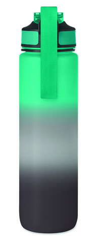 Sport-Trinkflasche RPET 1L - Schwarz/Blau bedrucken, Art.-Nr. MO2489-81 Sport-Trinkflasche RPET 1L - Schwarz/Blau bedrucken, Art.-Nr. MO2489-81