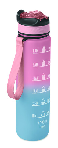 Sport-Trinkflasche RPET 1L - Babyrosa bedrucken, Art.-Nr. MO2489-11