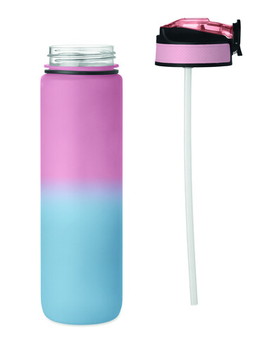 Sport-Trinkflasche RPET 1L - Babyrosa bedrucken, Art.-Nr. MO2489-11