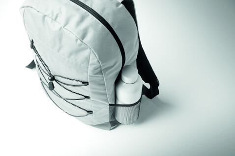 Rucksack 600D RPET Polyester - Weiß bedrucken, Art.-Nr. MO2491-06 Rucksack 600D RPET Polyester - Weiß bedrucken, Art.-Nr. MO2491-06