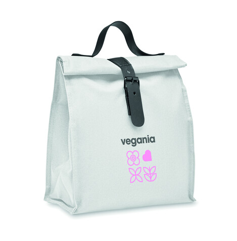 Kühltasche 600D RPET - Weiß bedrucken, Art.-Nr. MO2557-06 Kühltasche 600D RPET - Weiß bedrucken, Art.-Nr. MO2557-06