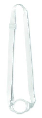 Lanyard mit Getränkehalter - Weiß bedrucken, Art.-Nr. MO2582-06 Lanyard mit Getränkehalter - Weiß bedrucken, Art.-Nr. MO2582-06