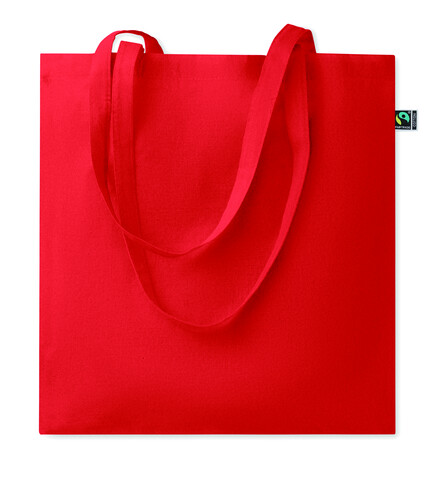 Einkaufstasche Fairtrade 180g - Rot bedrucken, Art.-Nr. MO2589-05 Einkaufstasche Fairtrade 180g - Rot bedrucken, Art.-Nr. MO2589-05