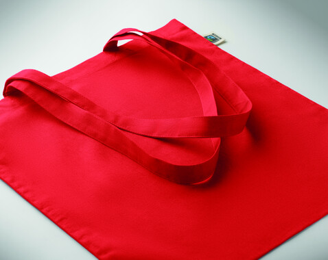 Einkaufstasche Fairtrade 180g - Rot bedrucken, Art.-Nr. MO2589-05 Einkaufstasche Fairtrade 180g - Rot bedrucken, Art.-Nr. MO2589-05